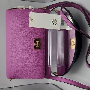 NWT Tory Burch Eve Chain Wallet Crossbody in Soft Violet